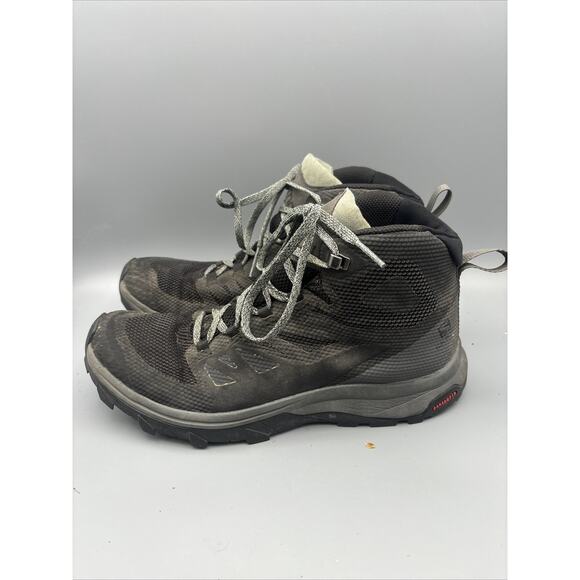 Salomon OUTline MID Gore-Tex Women's 8.5 US Black Gray Boots Hiking - Picture 3 of 7